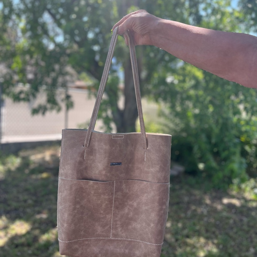 Hand Crafted Brown Tote Bag with Classic Design